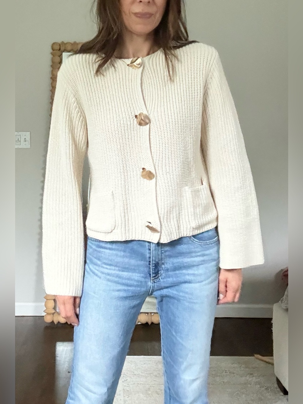 SoHo and Stella Cream Cardigan